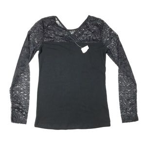 Ambiance Floral Lace Long Sleeve Shirt